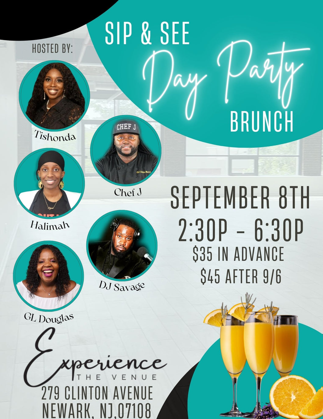 The Sip & See Day Party Brunch at Experience the Venue